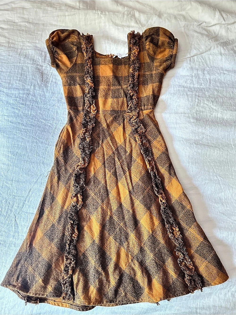 Ivy City Plaid Cotton Mini Dress Girls Size 8